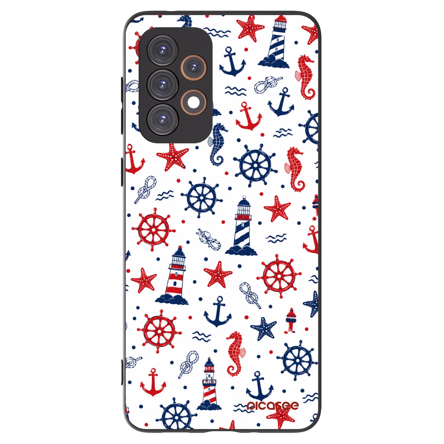 Picasee fekete szilikon tok az alábbi mobiltelefonokra Samsung Galaxy A33 5G A336 - Sailor Vibes