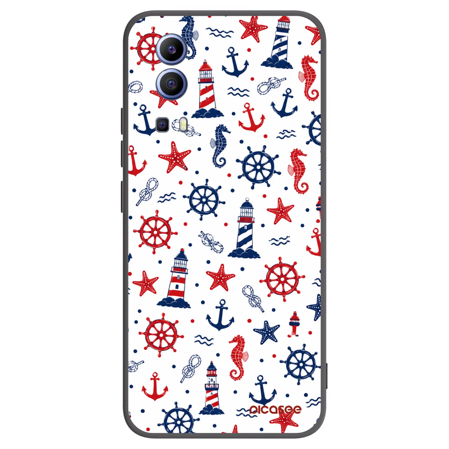 Picasee fekete szilikon tok az alábbi mobiltelefonokra Vivo Y52 5G - Sailor Vibes