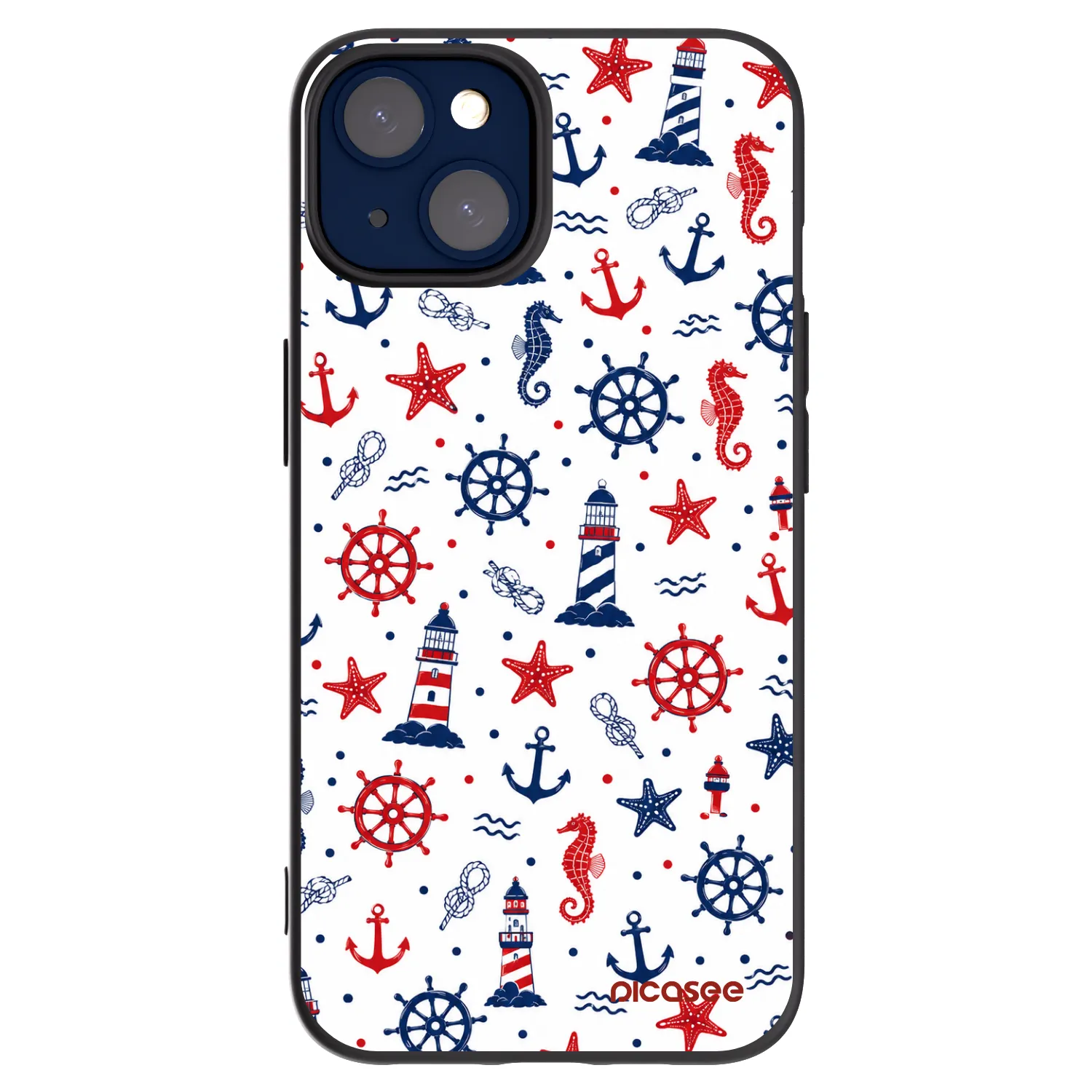 Picasee fekete szilikon tok az alábbi mobiltelefonokra Apple iPhone 14 - Sailor Vibes