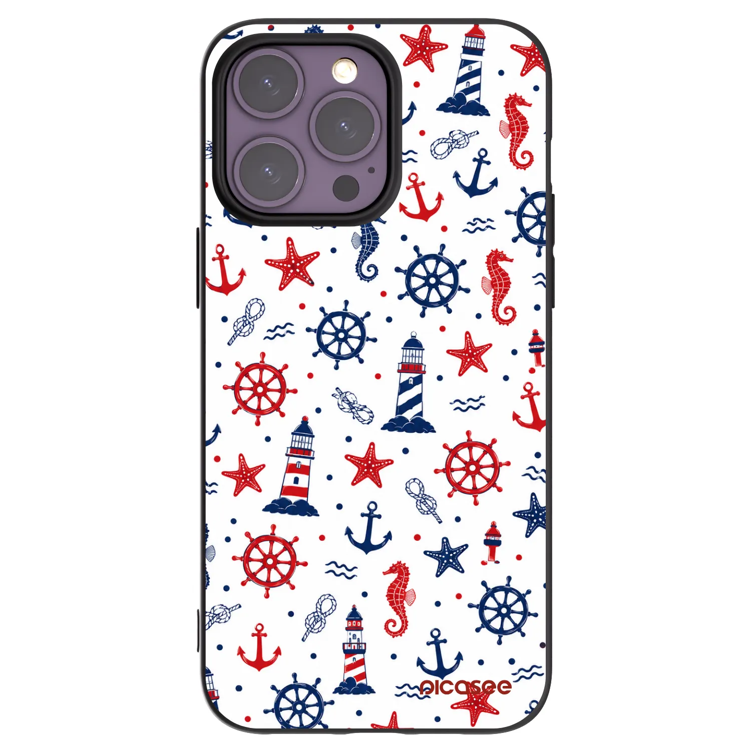 Picasee fekete szilikon tok az alábbi mobiltelefonokra Apple iPhone 14 Pro Max - Sailor Vibes