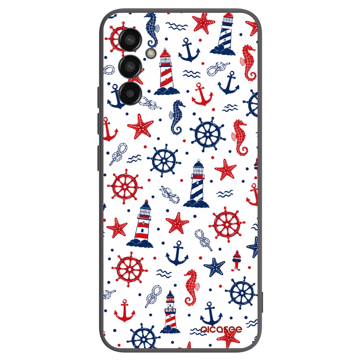 Picasee fekete szilikon tok az alábbi mobiltelefonokra Samsung Galaxy M13 M135F - Sailor Vibes