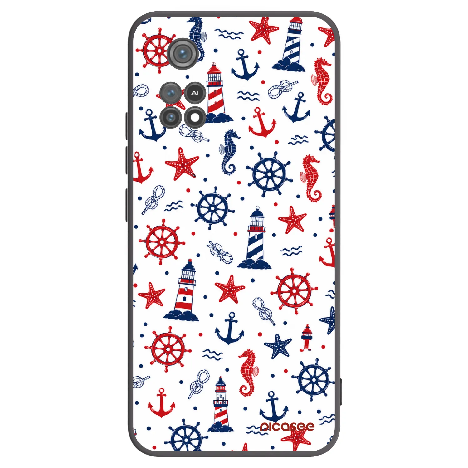 Picasee fekete szilikon tok az alábbi mobiltelefonokra Xiaomi Poco M4 Pro - Sailor Vibes