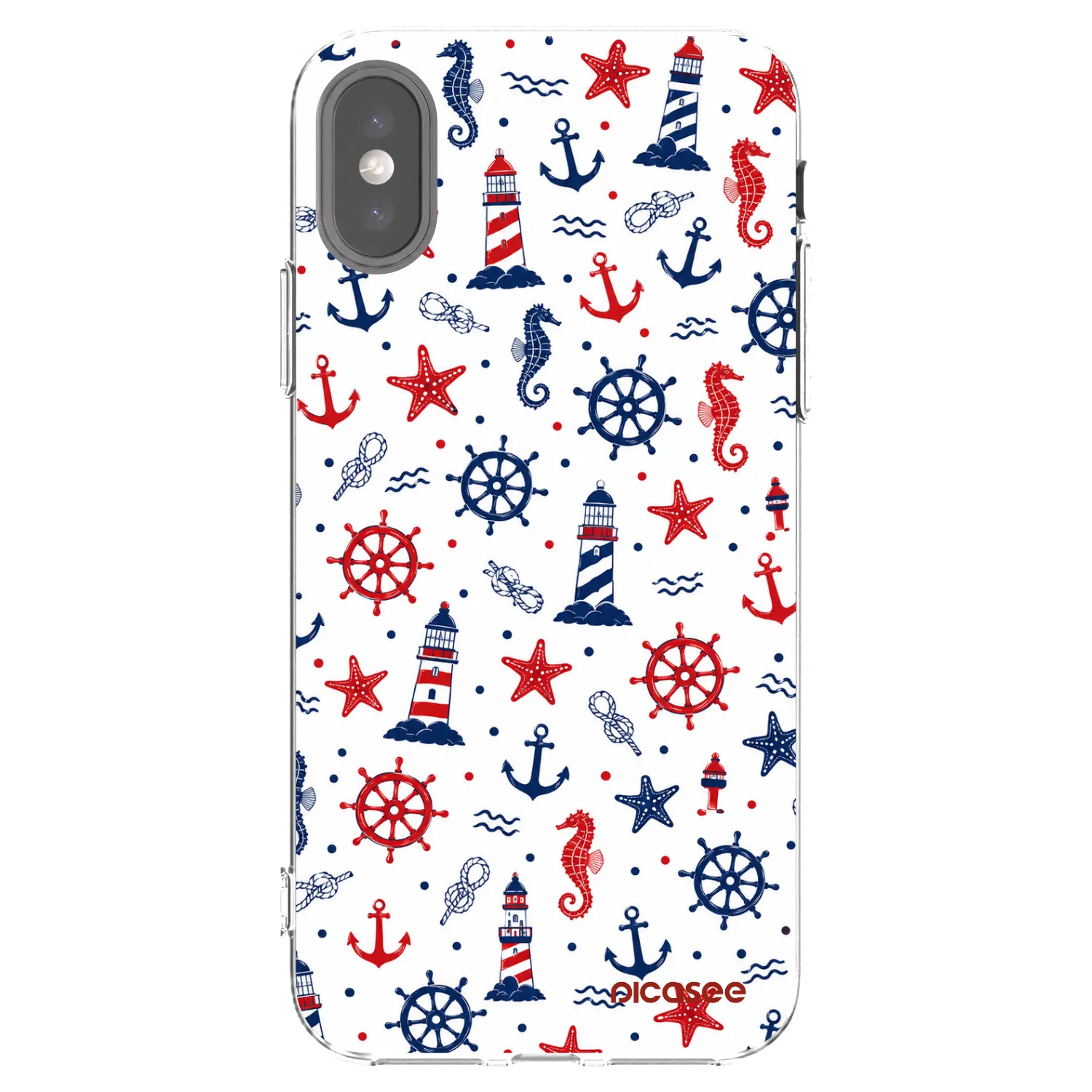 Picasee átlátszó szilikon tok az alábbi mobiltelefonokra Apple iPhone X/XS - Sailor Vibes