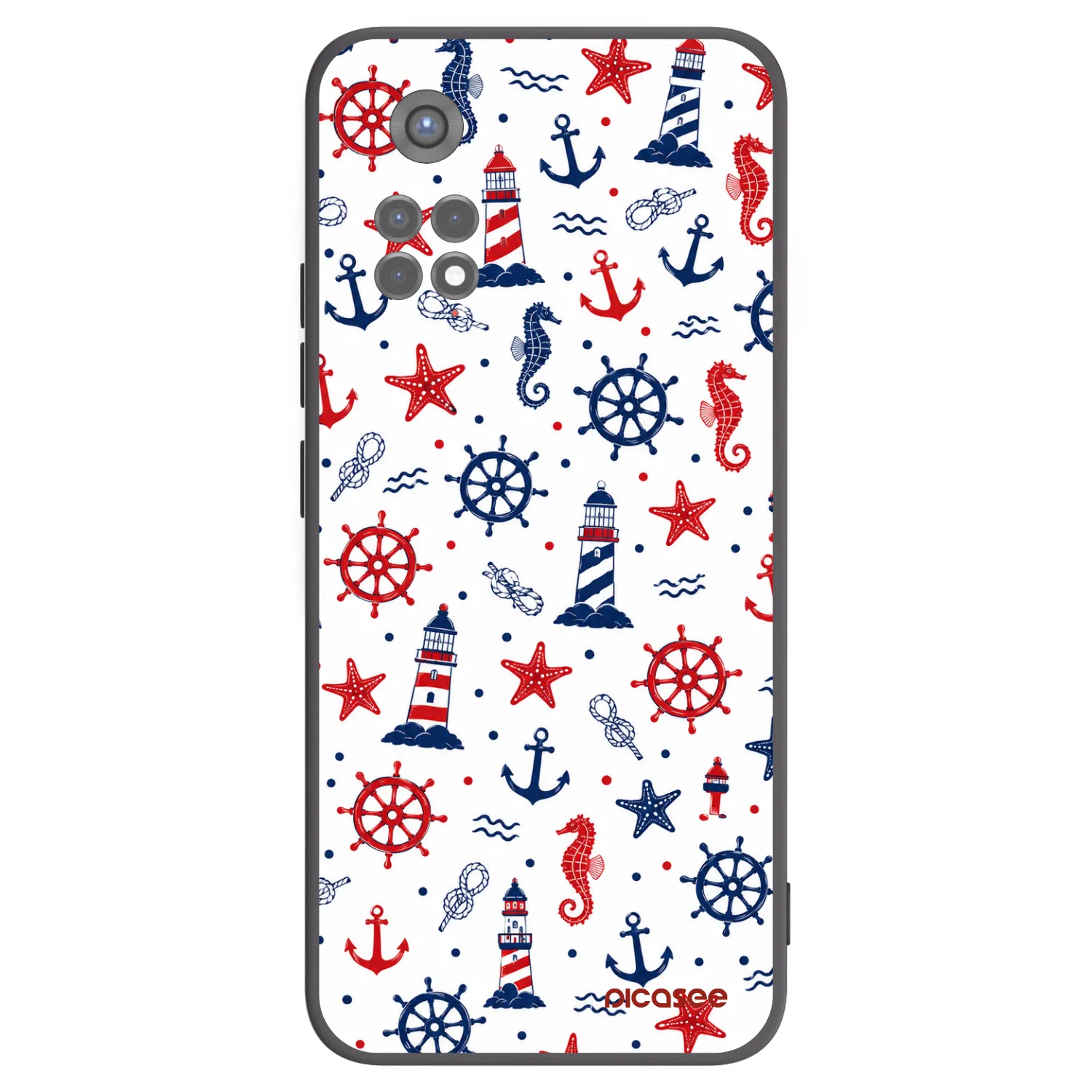 Picasee fekete szilikon tok az alábbi mobiltelefonokra Xiaomi Redmi Note 11S 5G - Sailor Vibes