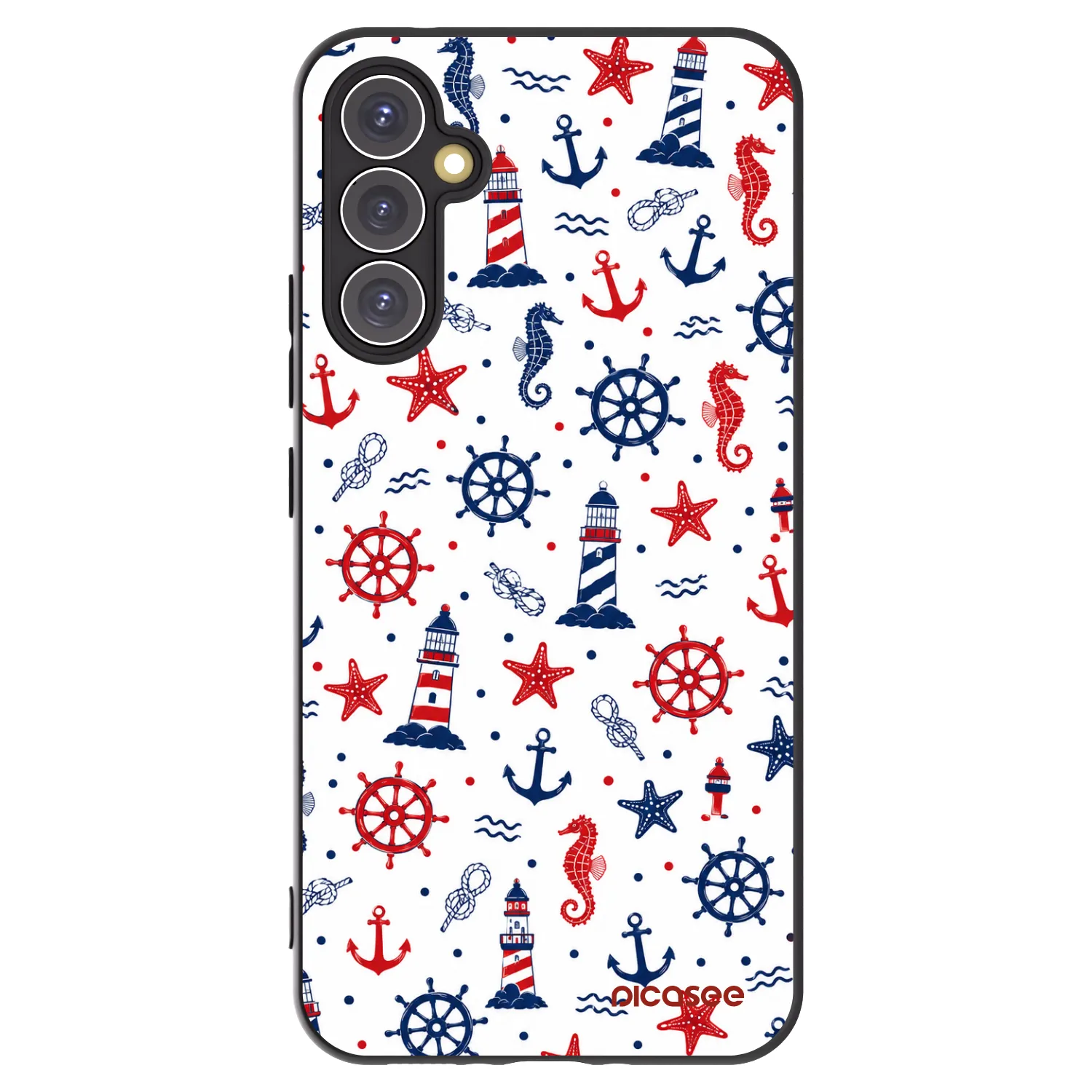 Picasee fekete szilikon tok az alábbi mobiltelefonokra Samsung Galaxy A34 5G A346B - Sailor Vibes