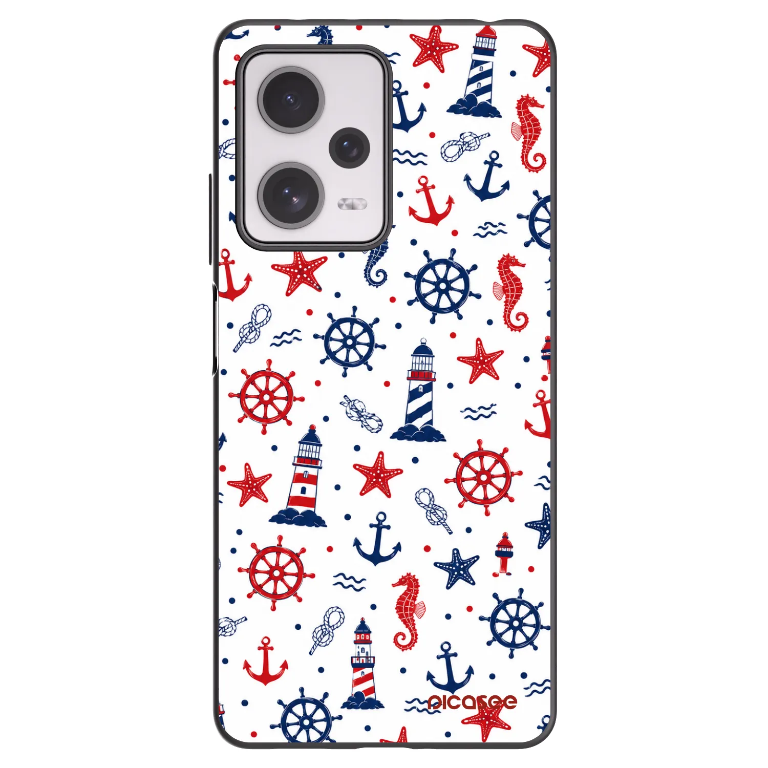 Picasee fekete szilikon tok az alábbi mobiltelefonokra Xiaomi Redmi Note 12 Pro+ 5G - Sailor Vibes