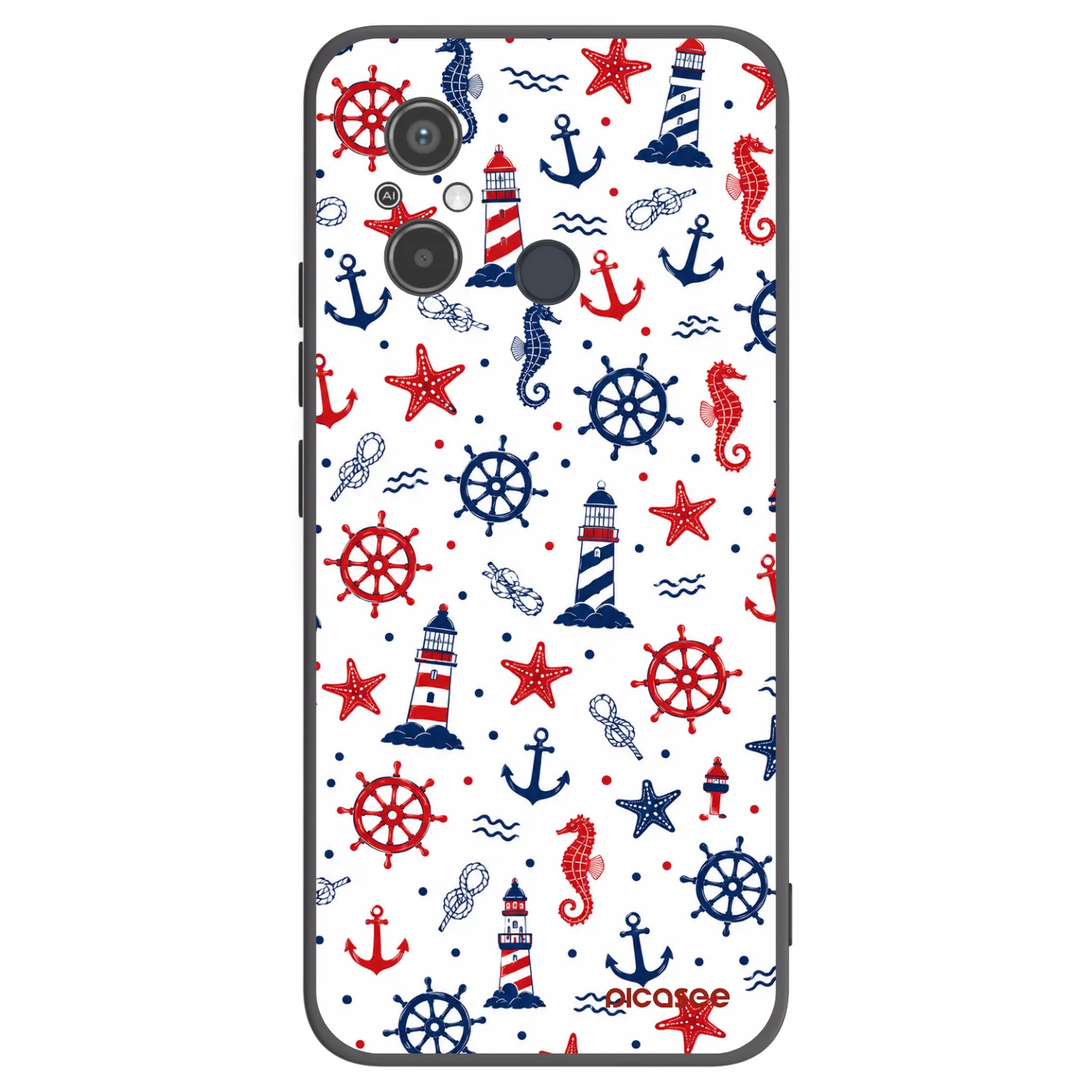 Picasee fekete szilikon tok az alábbi mobiltelefonokra Xiaomi Redmi 12C - Sailor Vibes