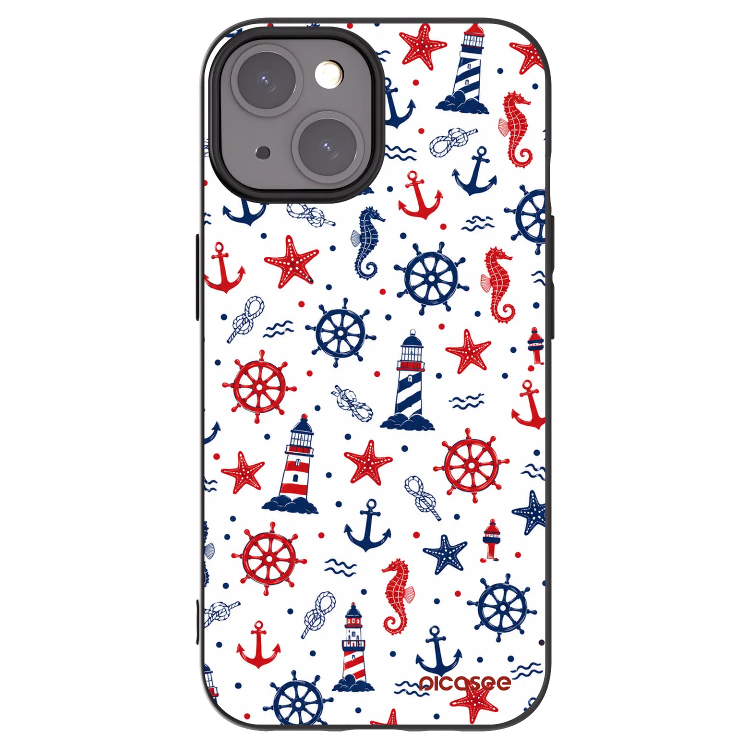 Picasee fekete szilikon tok az alábbi mobiltelefonokra Apple iPhone 15 - Sailor Vibes