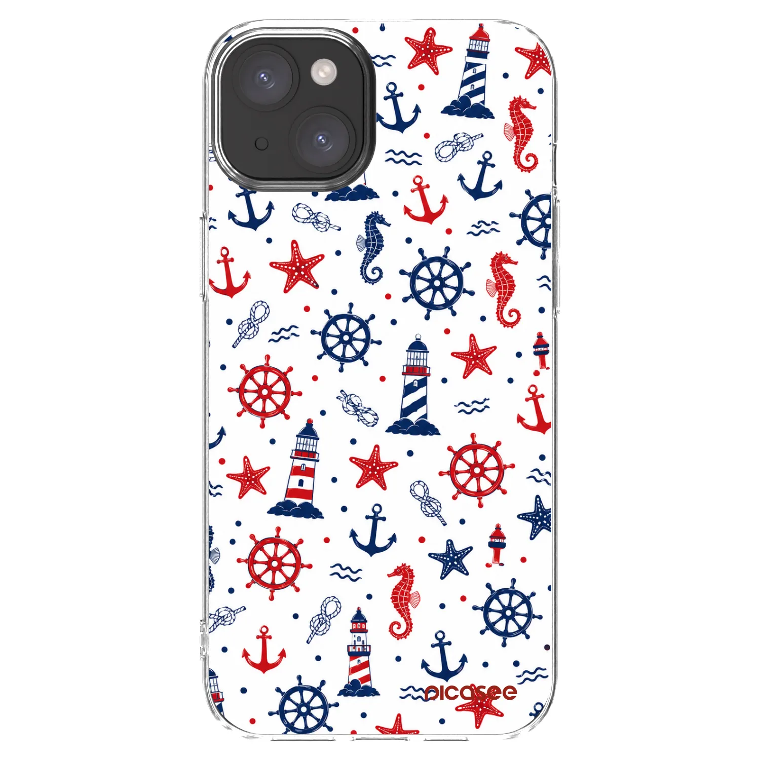 Picasee átlátszó szilikon tok az alábbi mobiltelefonokra Apple iPhone 15 Plus - Sailor Vibes