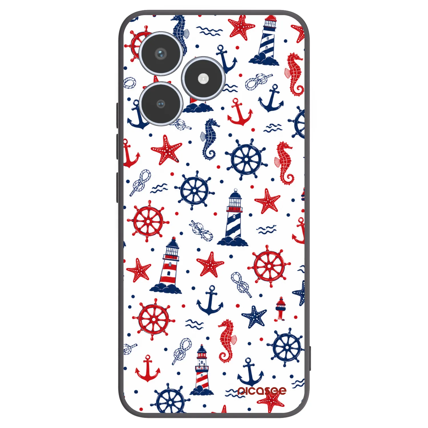 Picasee fekete szilikon tok az alábbi mobiltelefonokra Realme C53 - Sailor Vibes