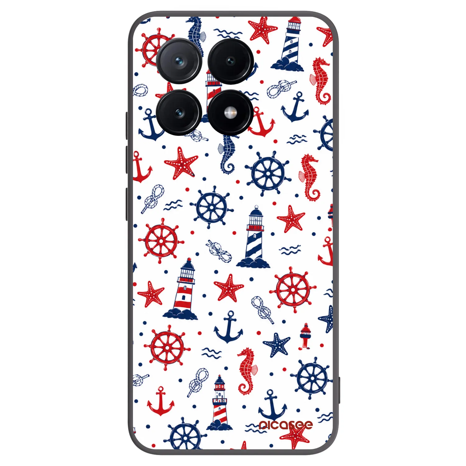 Picasee fekete szilikon tok az alábbi mobiltelefonokra Xiaomi Poco X6 Pro - Sailor Vibes