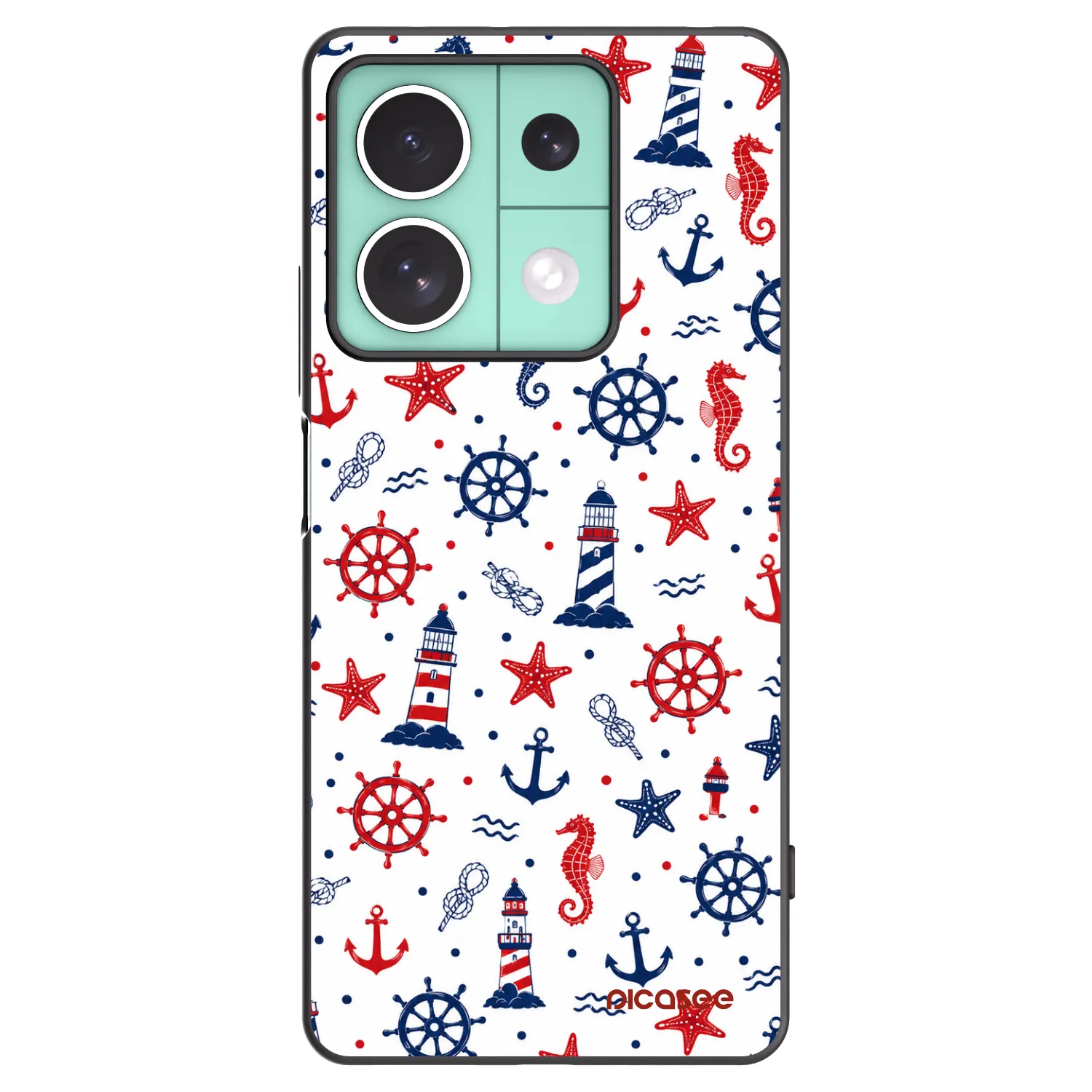 Picasee fekete szilikon tok az alábbi mobiltelefonokra Xiaomi Redmi Note 13 5G - Sailor Vibes