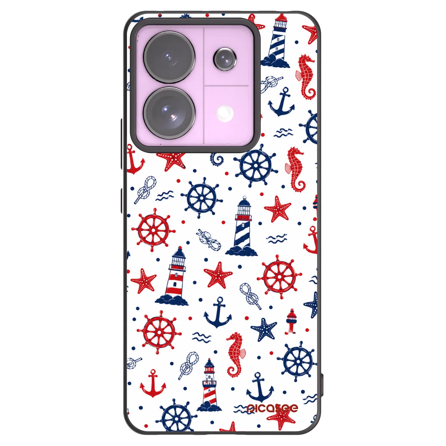 Picasee fekete szilikon tok az alábbi mobiltelefonokra Xiaomi Redmi Note 13 Pro 5G - Sailor Vibes
