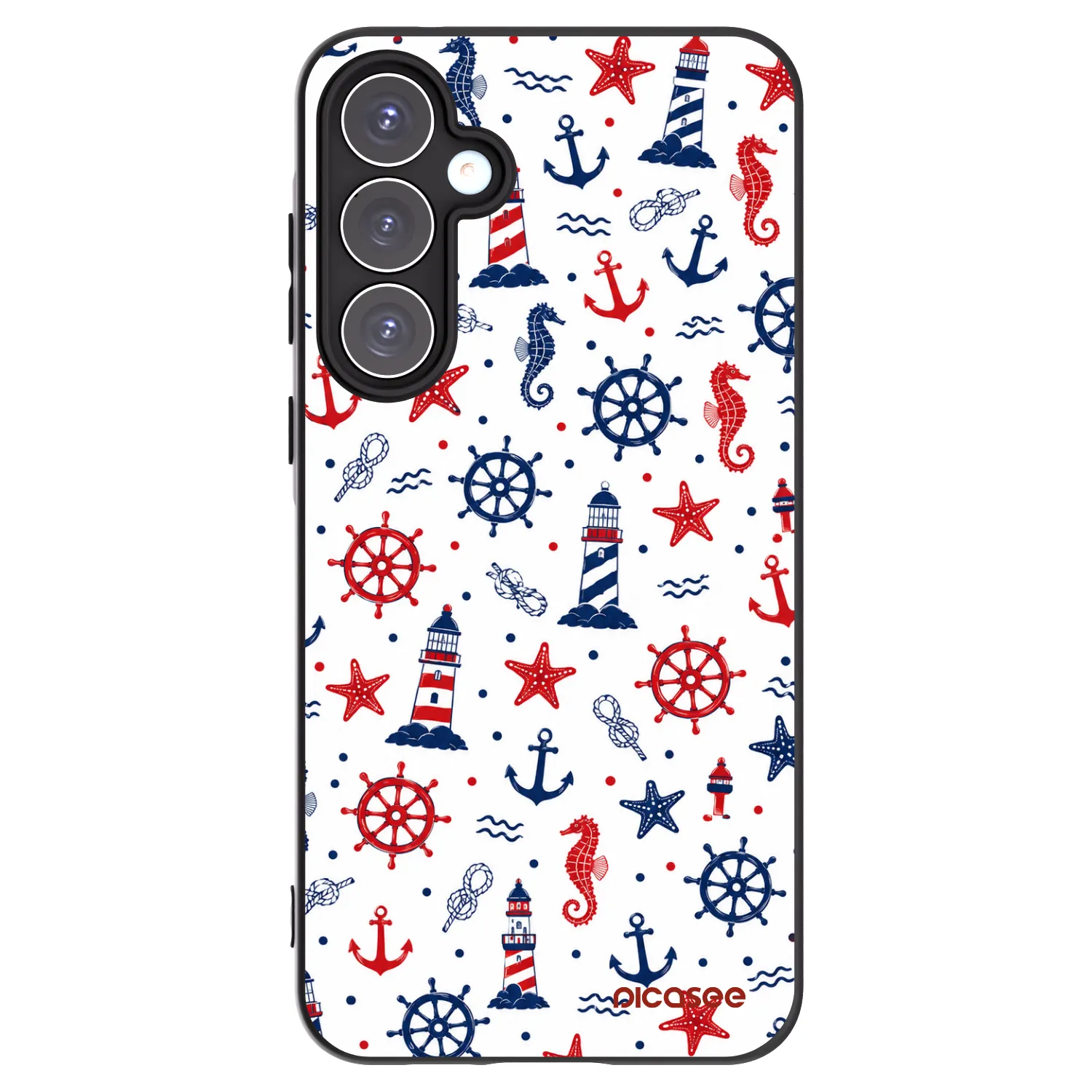 Picasee fekete szilikon tok az alábbi mobiltelefonokra Samsung Galaxy A55 5G A556B - Sailor Vibes