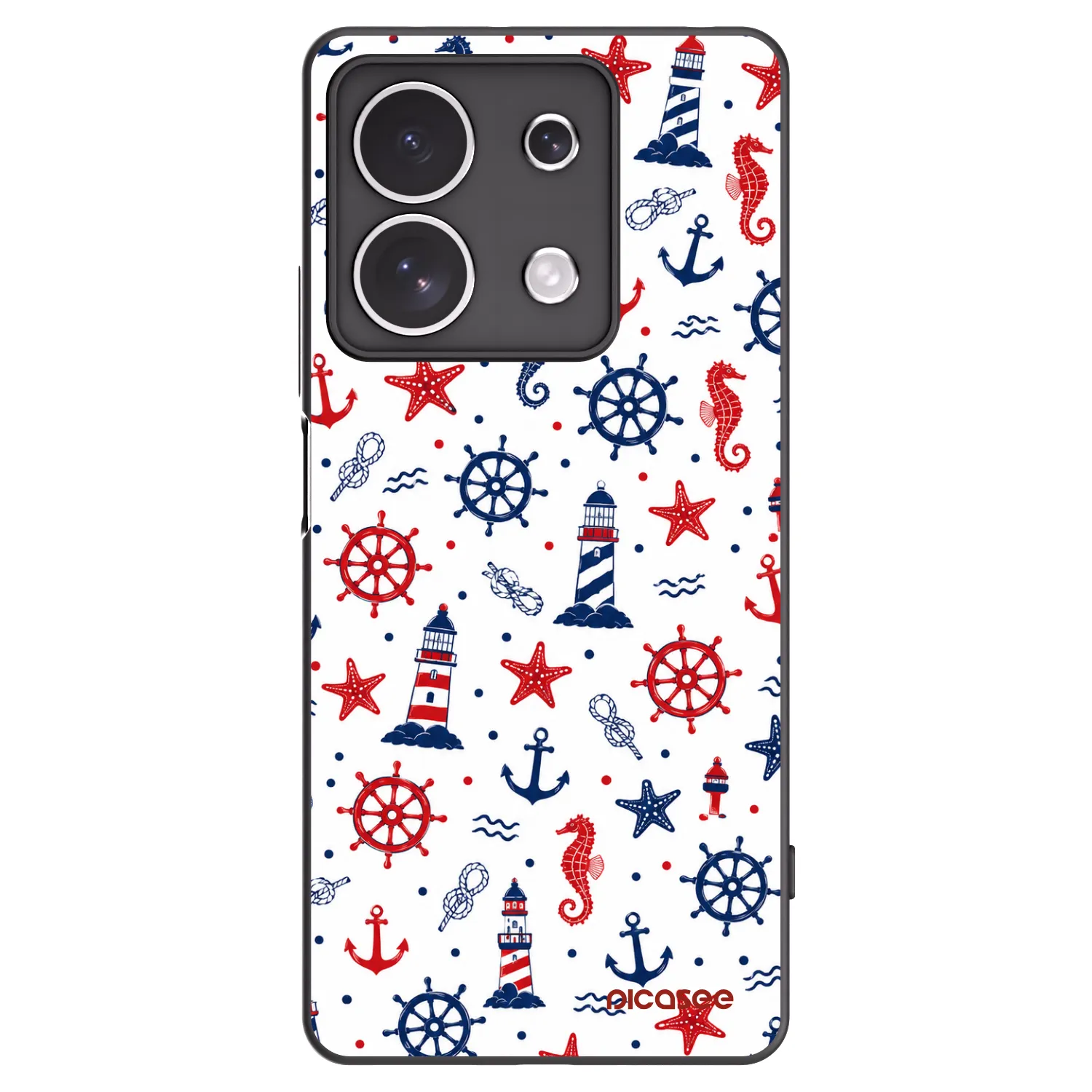 Picasee fekete szilikon tok az alábbi mobiltelefonokra Xiaomi Redmi Note 13 4G - Sailor Vibes