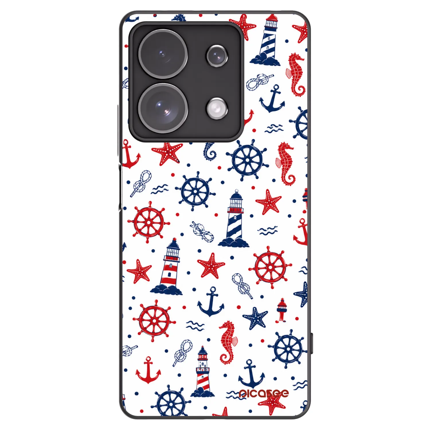 Picasee fekete szilikon tok az alábbi mobiltelefonokra Xiaomi Redmi Note 13 Pro 4G - Sailor Vibes