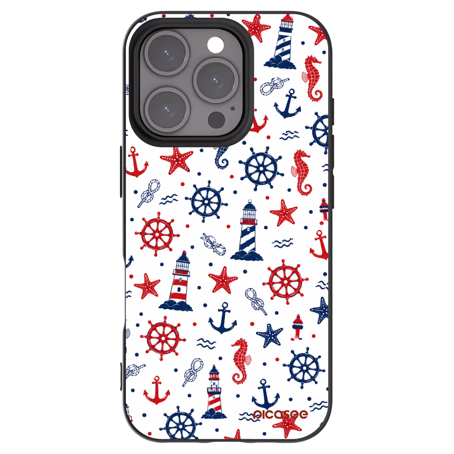 Picasee fekete szilikon tok az alábbi mobiltelefonokra Apple iPhone 16 Pro - Sailor Vibes