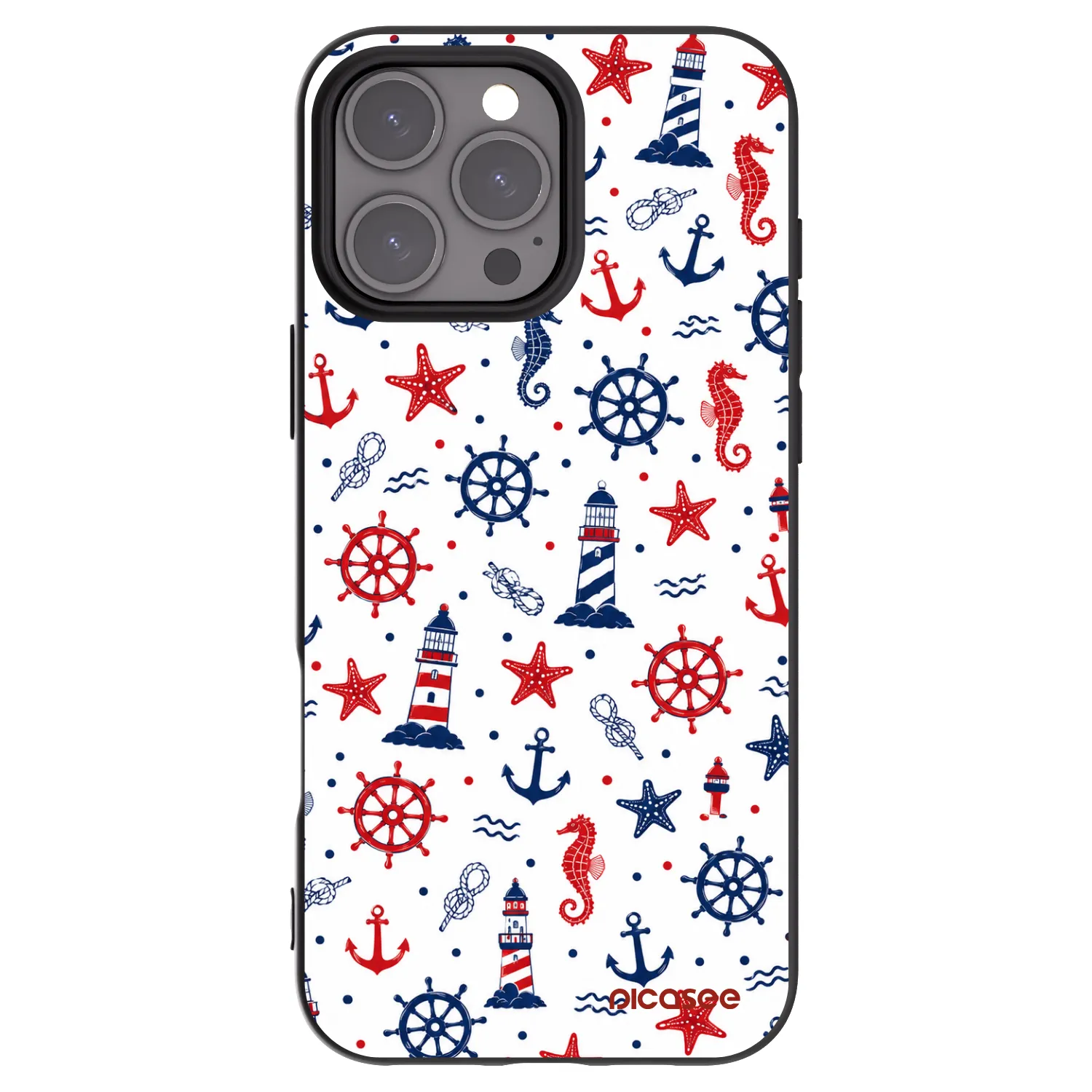 Picasee fekete szilikon tok az alábbi mobiltelefonokra Apple iPhone 16 Pro Max - Sailor Vibes