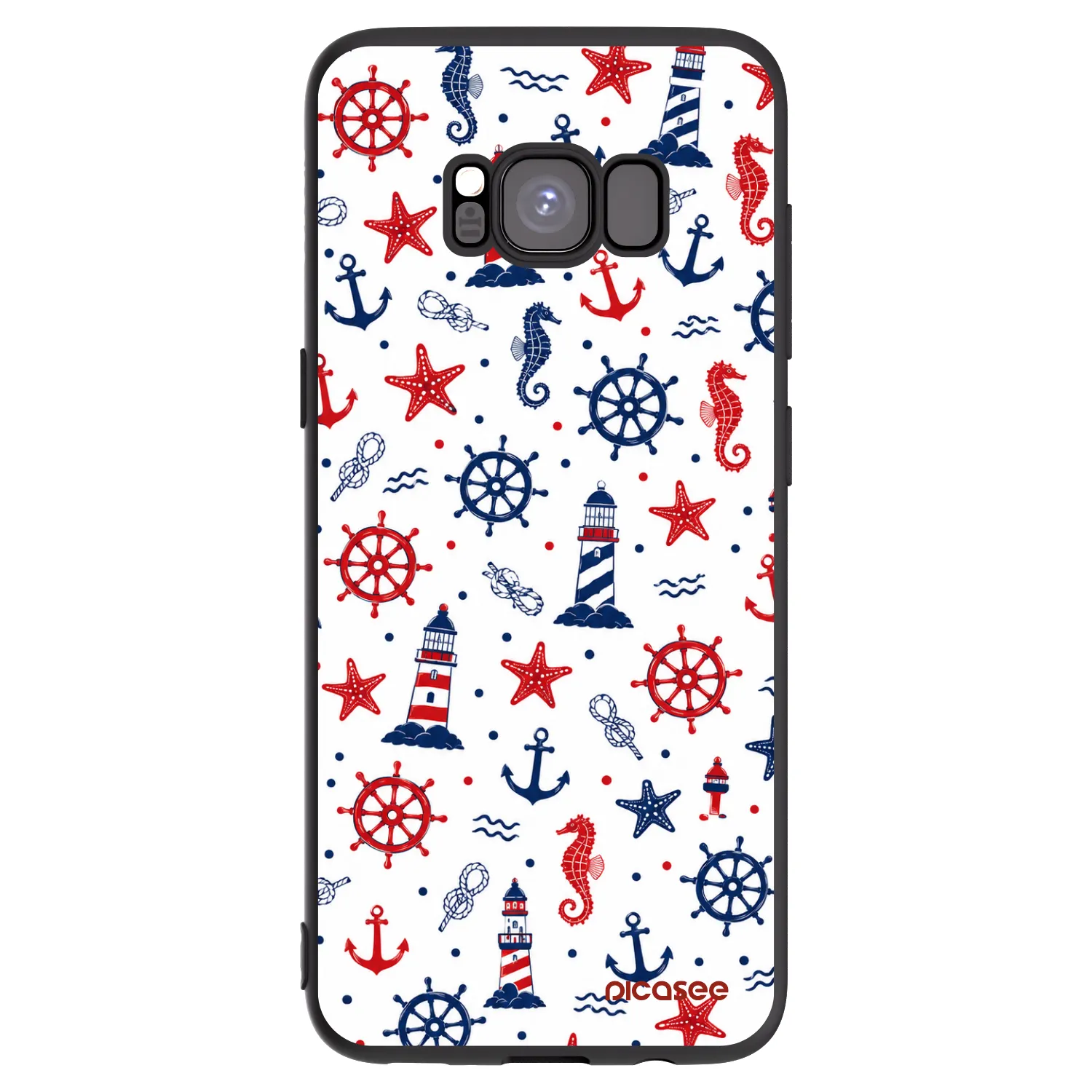 Picasee fekete szilikon tok az alábbi mobiltelefonokra Samsung Galaxy S8 G950F - Sailor Vibes