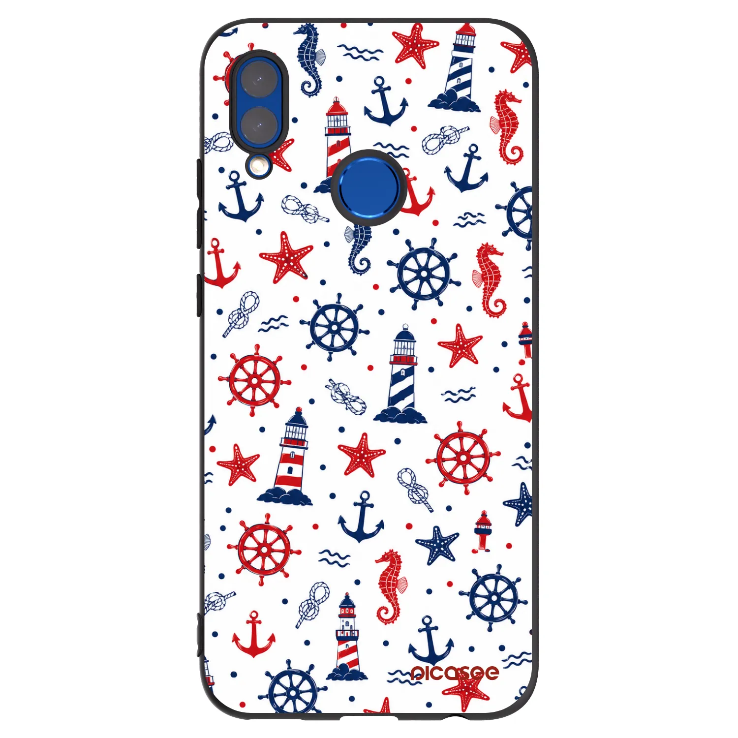 Picasee fekete szilikon tok az alábbi mobiltelefonokra Huawei P Smart 2019 - Sailor Vibes