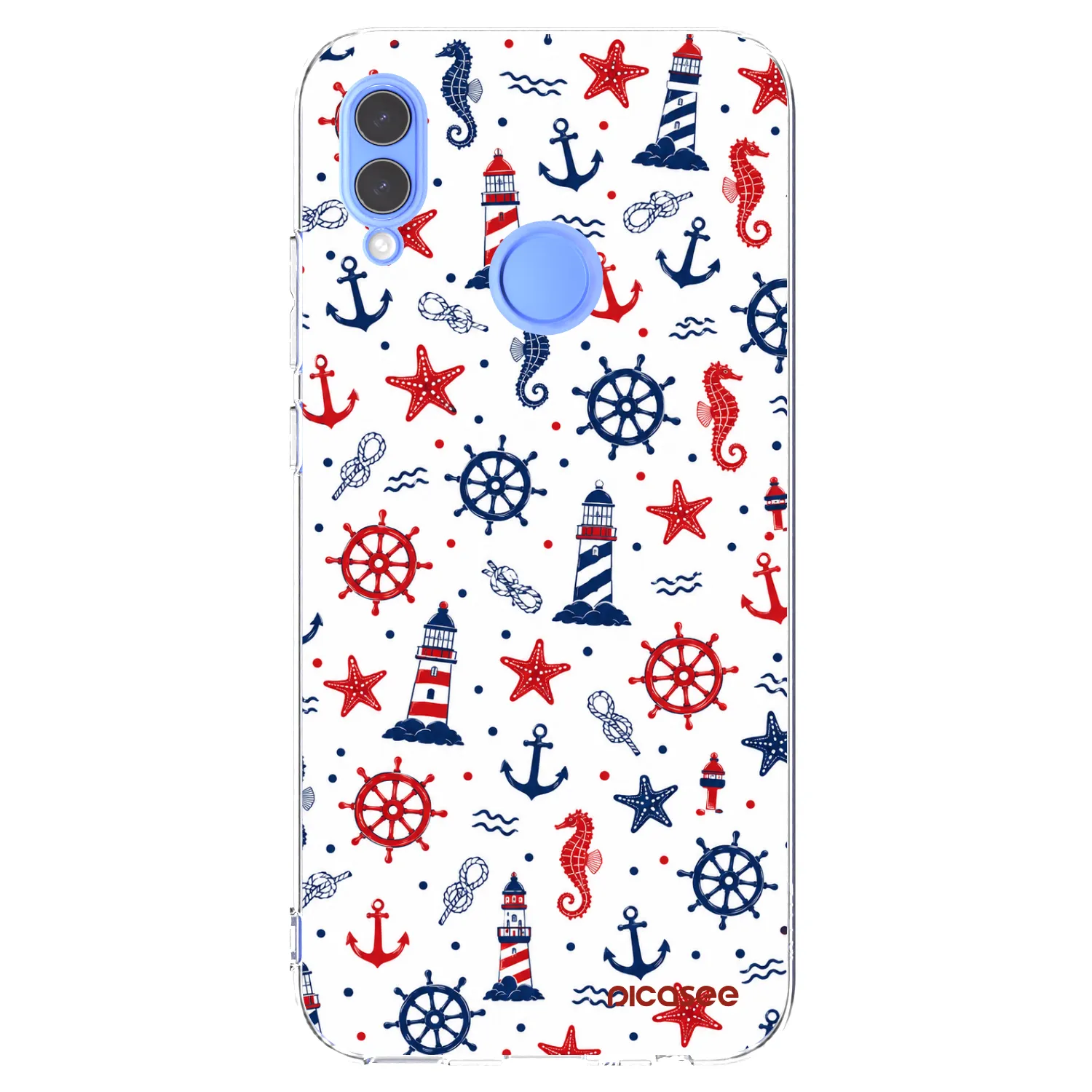 Picasee átlátszó szilikon tok az alábbi mobiltelefonokra Huawei P Smart 2019 - Sailor Vibes