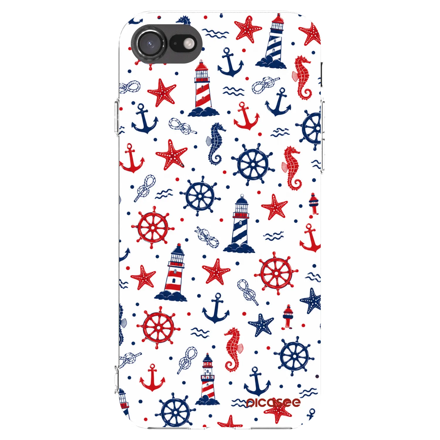 Picasee átlátszó szilikon tok az alábbi mobiltelefonokra Apple iPhone 7 - Sailor Vibes