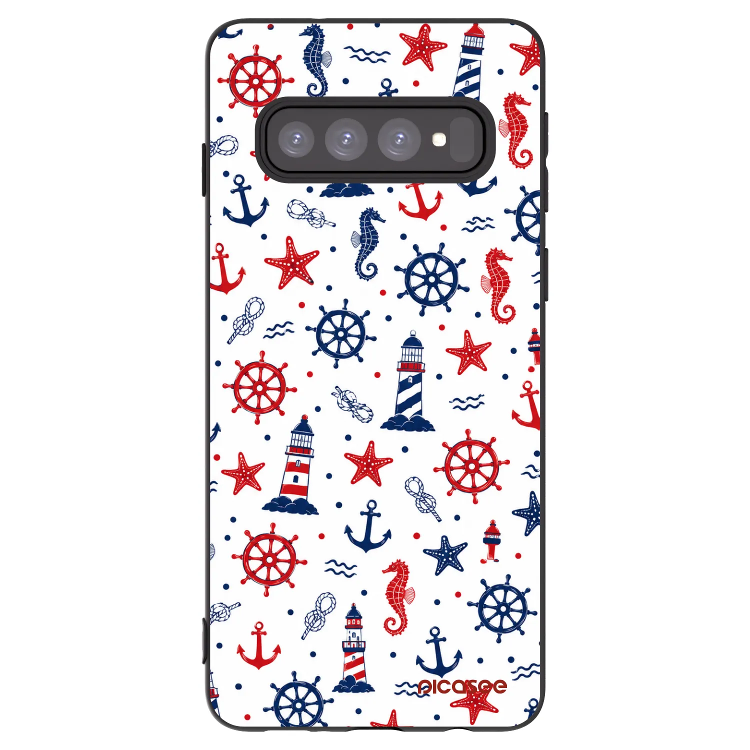 Picasee fekete szilikon tok az alábbi mobiltelefonokra Samsung Galaxy S10 G973 - Sailor Vibes
