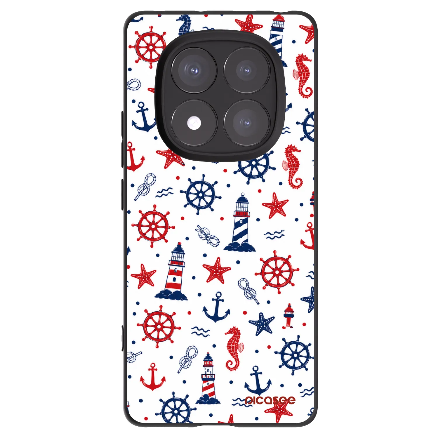 Picasee fekete szilikon tok az alábbi mobiltelefonokra Xiaomi Redmi Note 14 Pro+ 5G - Sailor Vibes