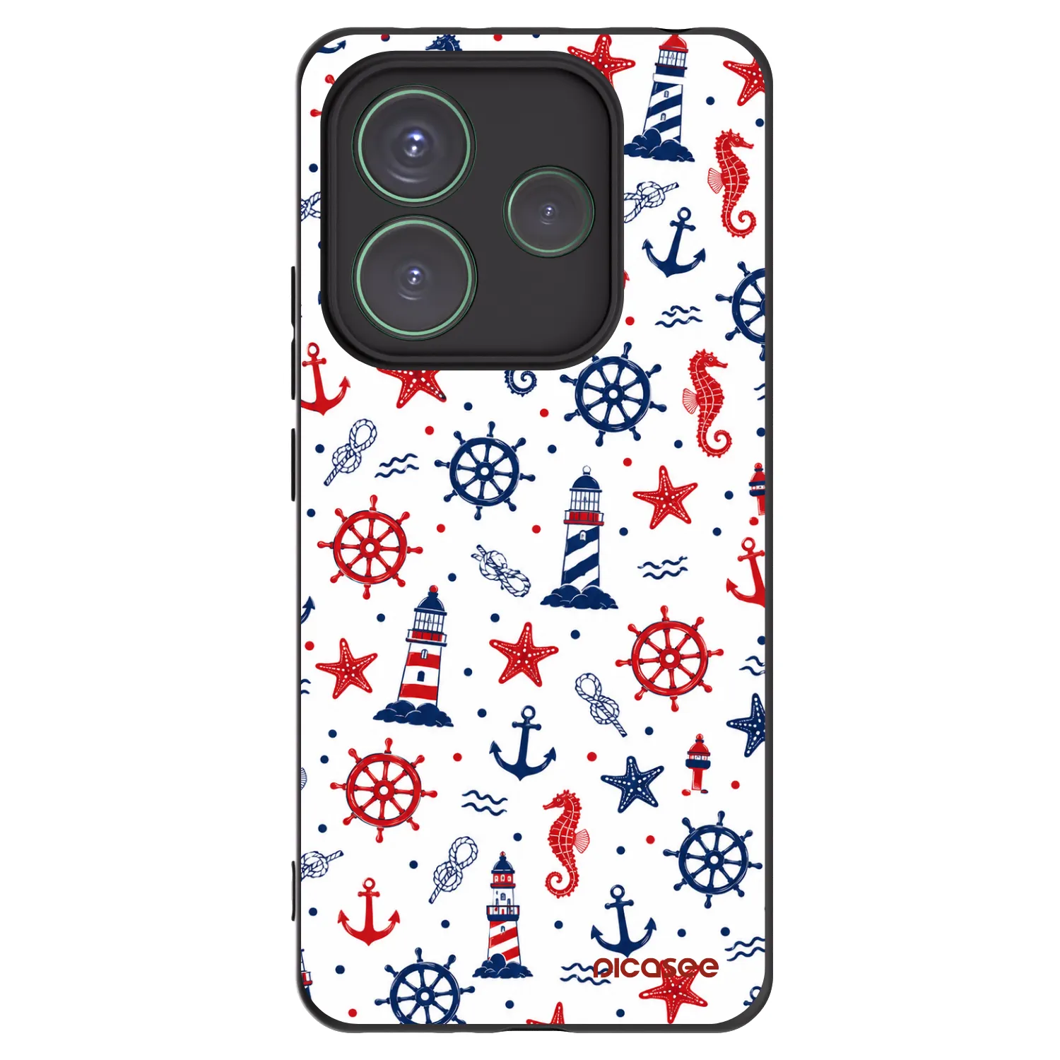 Picasee fekete szilikon tok az alábbi mobiltelefonokra Xiaomi Redmi Note 14 5G - Sailor Vibes