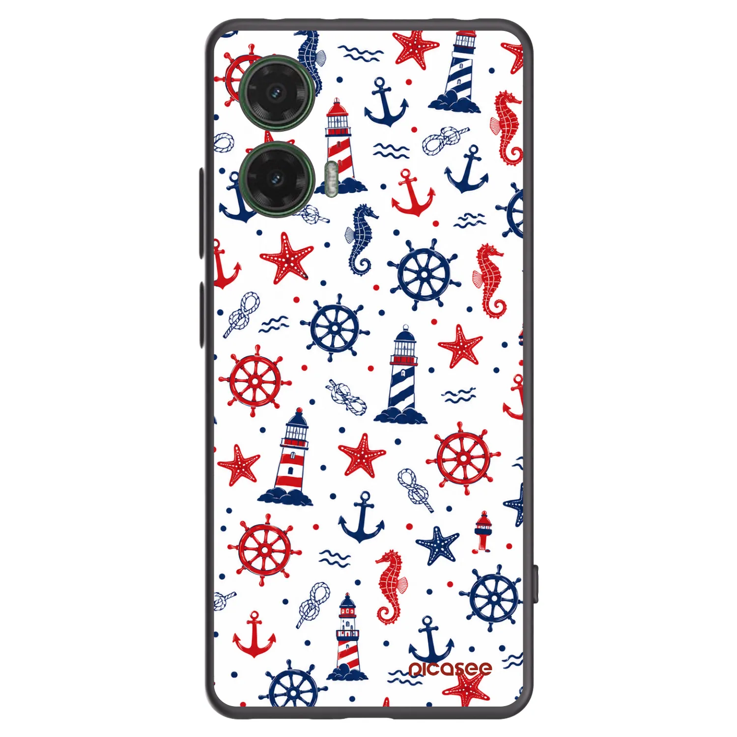 Picasee fekete szilikon tok az alábbi mobiltelefonokra Motorola Moto G35 5G - Sailor Vibes