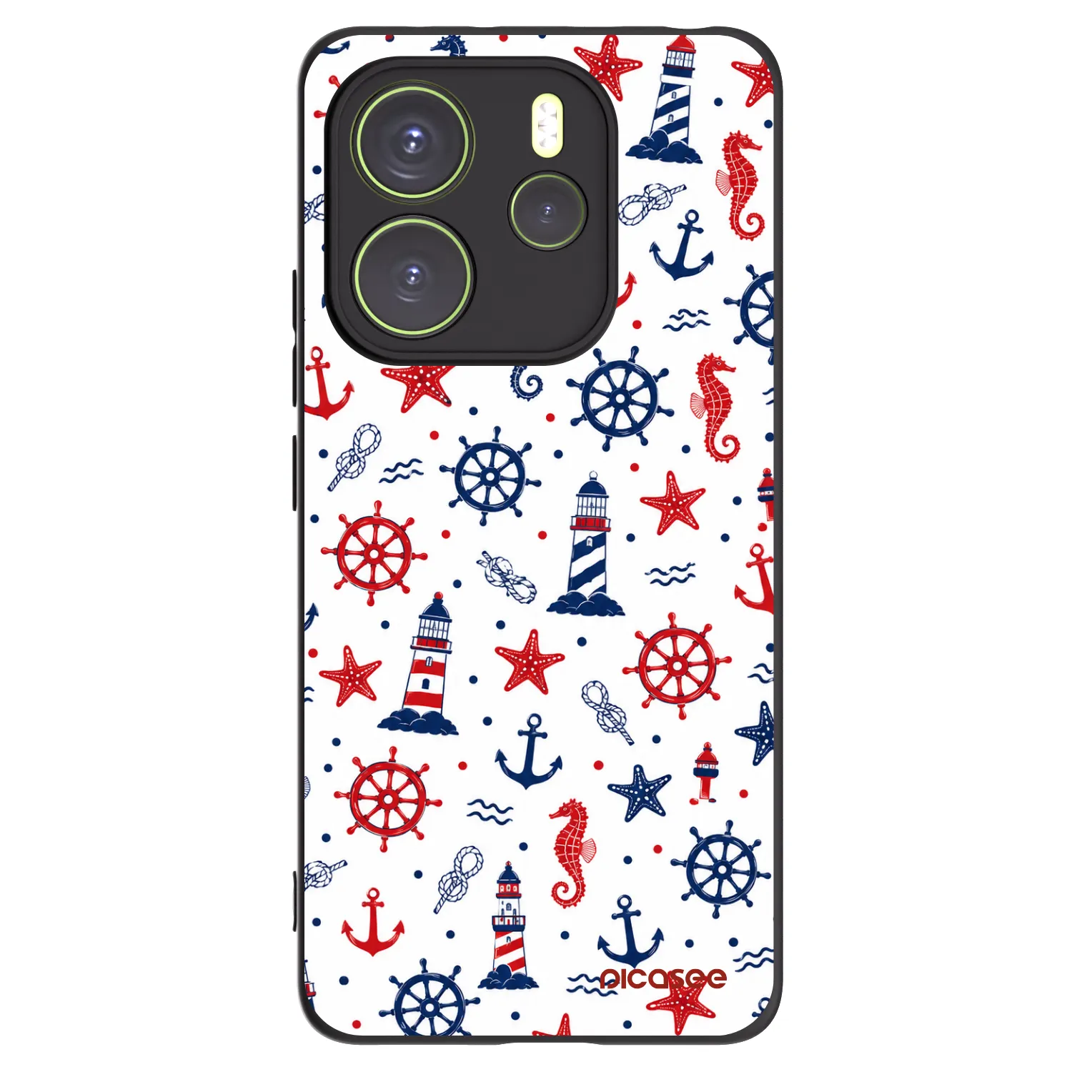Picasee fekete szilikon tok az alábbi mobiltelefonokra Xiaomi Redmi Note 14 4G - Sailor Vibes
