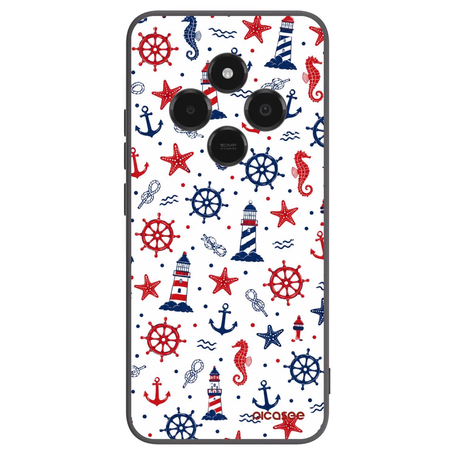 Picasee fekete szilikon tok az alábbi mobiltelefonokra Xiaomi Poco C75 - Sailor Vibes