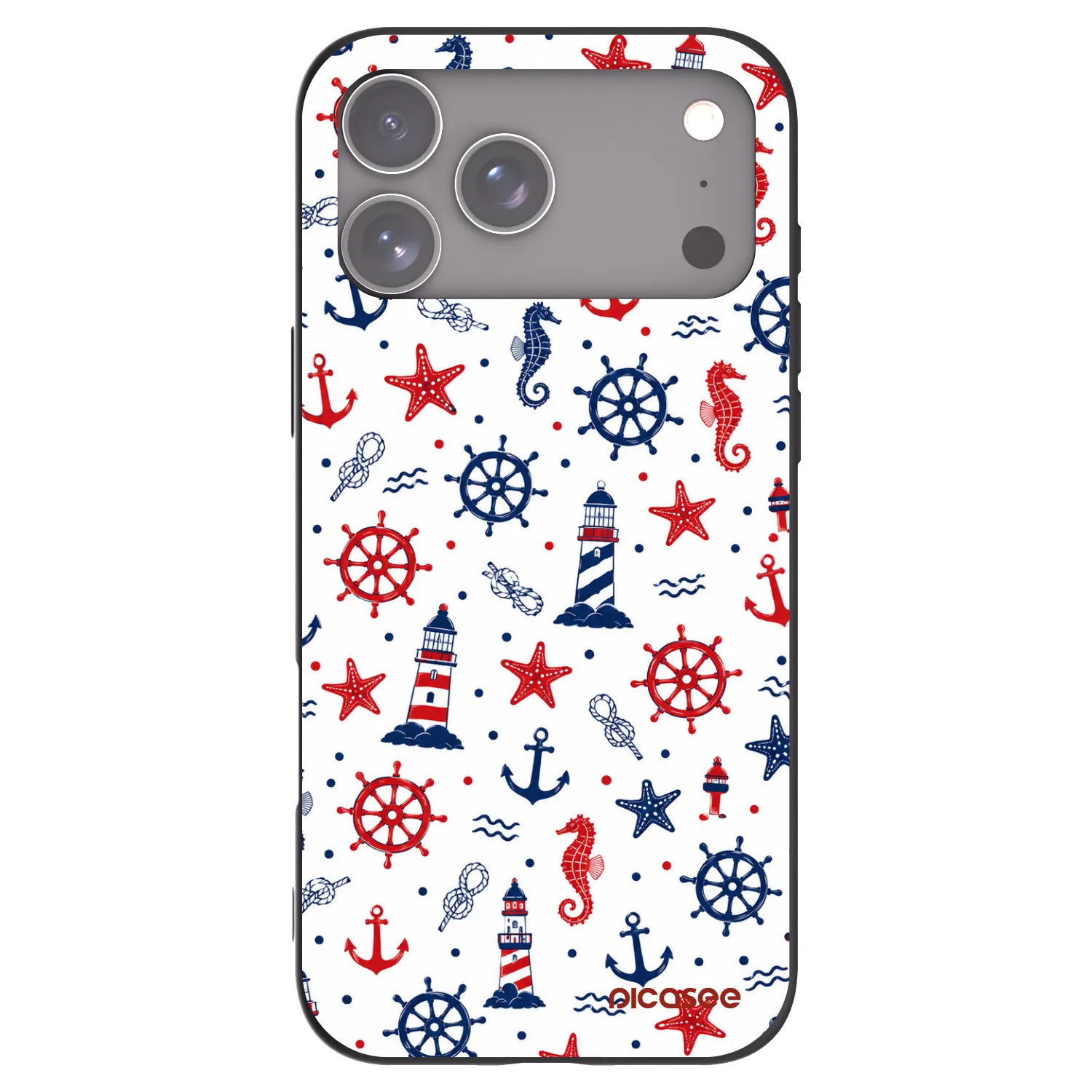 Picasee fekete szilikon tok az alábbi mobiltelefonokra Apple iPhone 17 Pro Max - Sailor Vibes