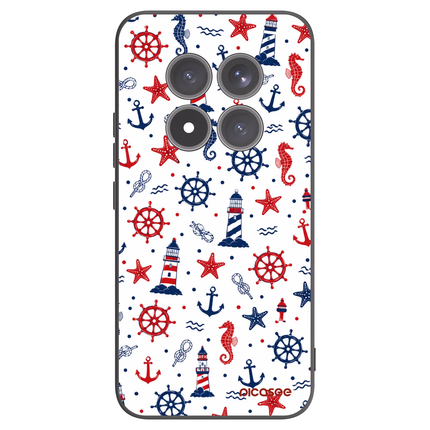 Picasee fekete szilikon tok az alábbi mobiltelefonokra Xiaomi Redmi Note 15 Pro+ - Sailor Vibes