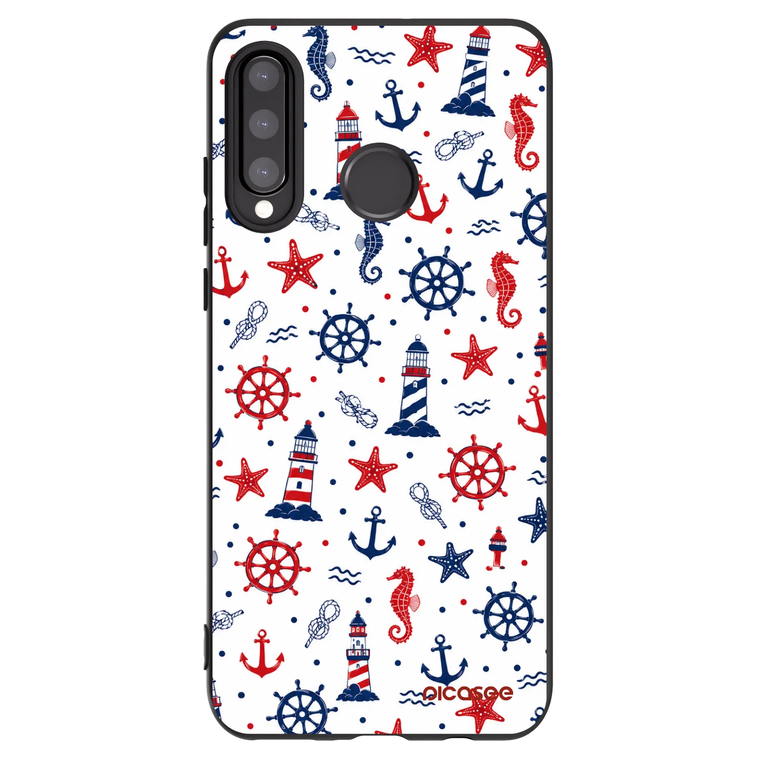 Picasee fekete szilikon tok az alábbi mobiltelefonokra Huawei P30 Lite - Sailor Vibes