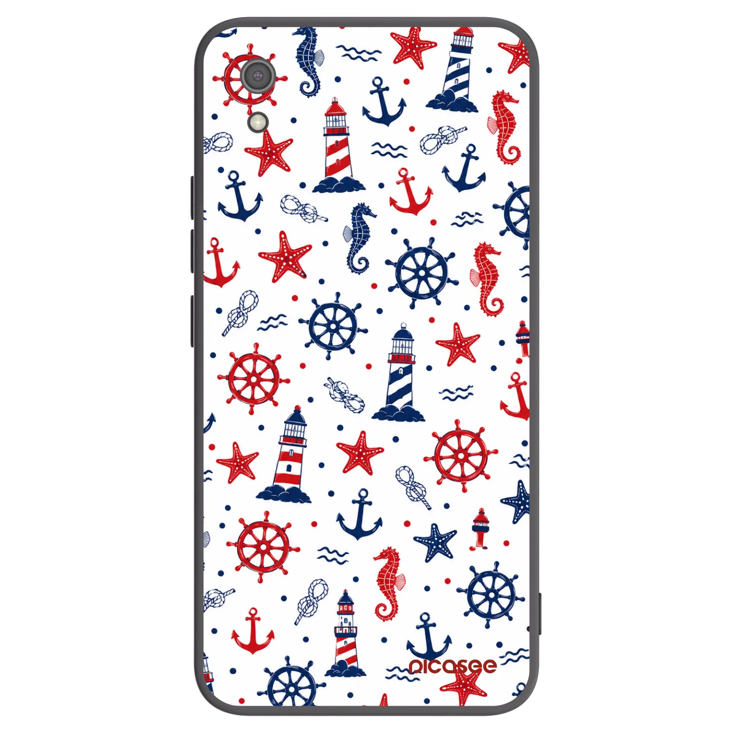 Picasee fekete szilikon tok az alábbi mobiltelefonokra Xiaomi Redmi 7A - Sailor Vibes