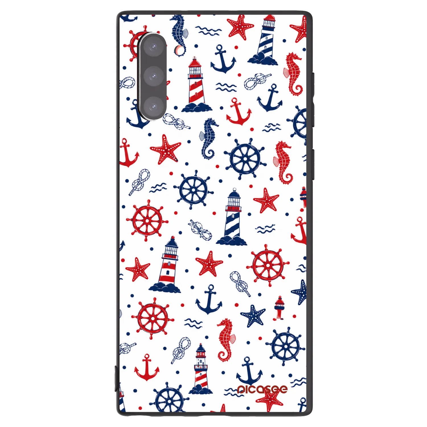 Picasee fekete szilikon tok az alábbi mobiltelefonokra Samsung Galaxy Note 10 N970F - Sailor Vibes