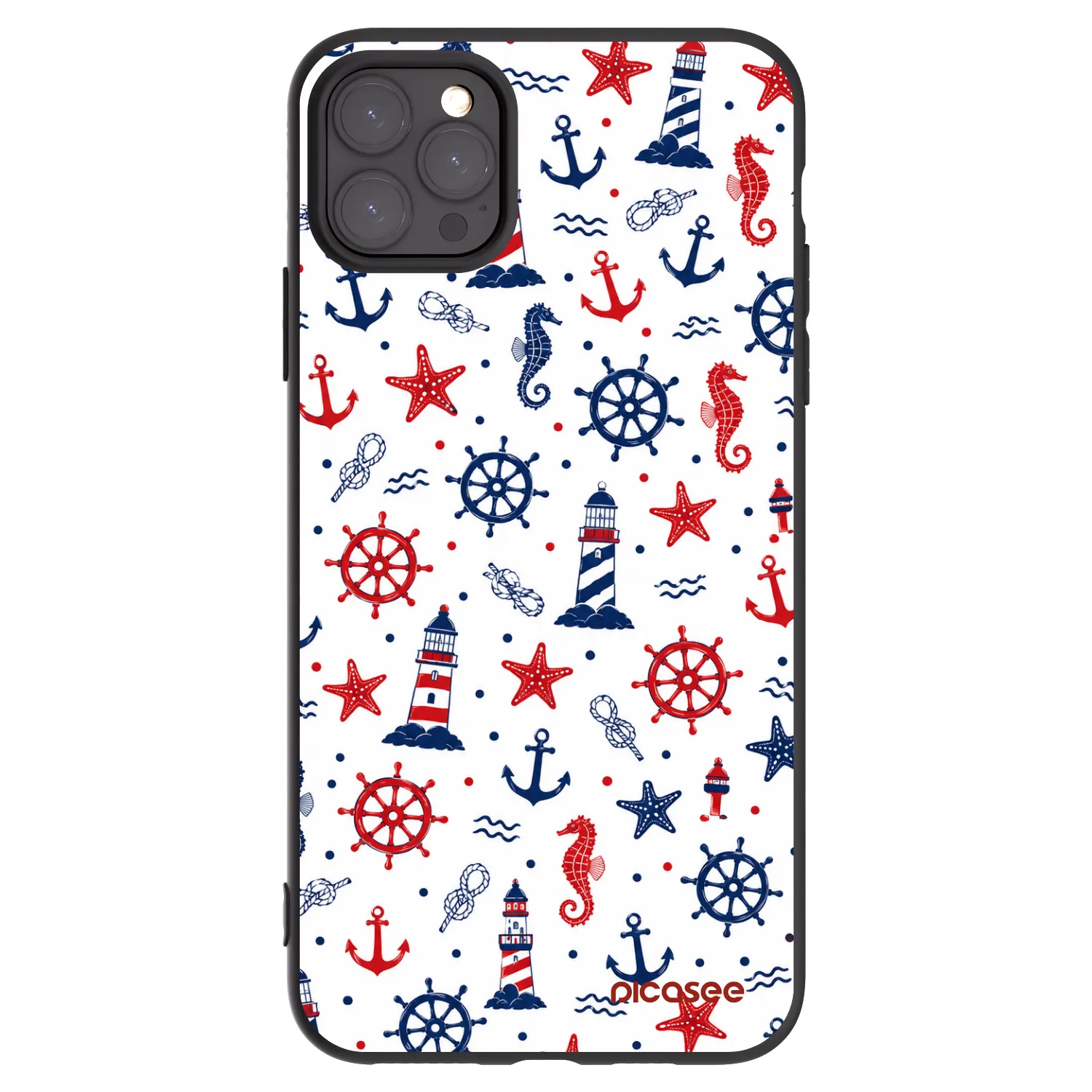 Picasee fekete szilikon tok az alábbi mobiltelefonokra Apple iPhone 11 Pro Max - Sailor Vibes