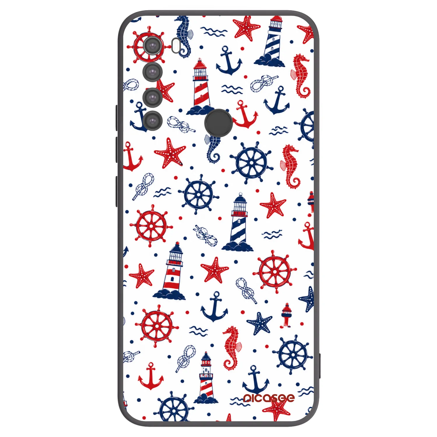 Picasee fekete szilikon tok az alábbi mobiltelefonokra Xiaomi Redmi Note 8 - Sailor Vibes