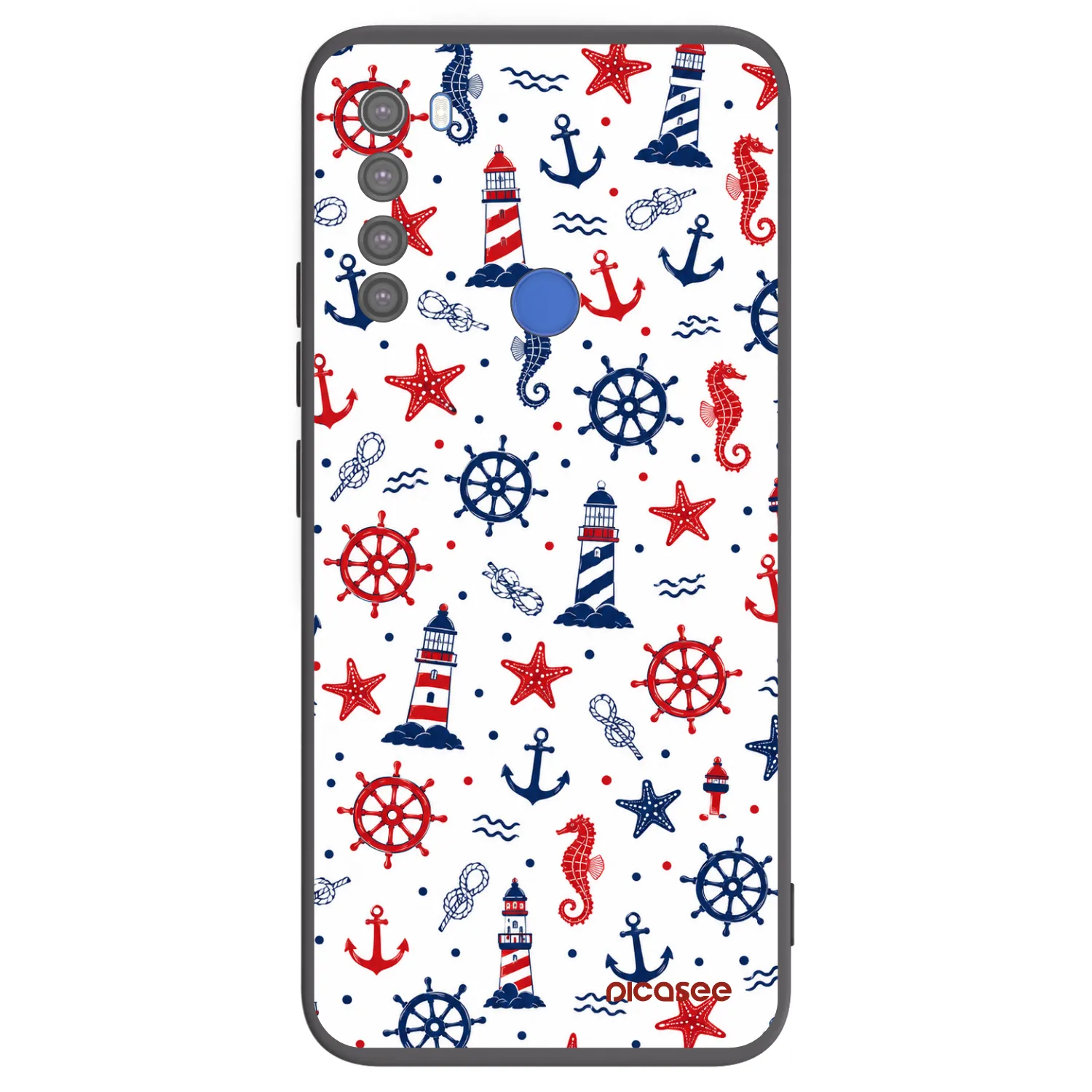 Picasee fekete szilikon tok az alábbi mobiltelefonokra Xiaomi Redmi Note 8T - Sailor Vibes