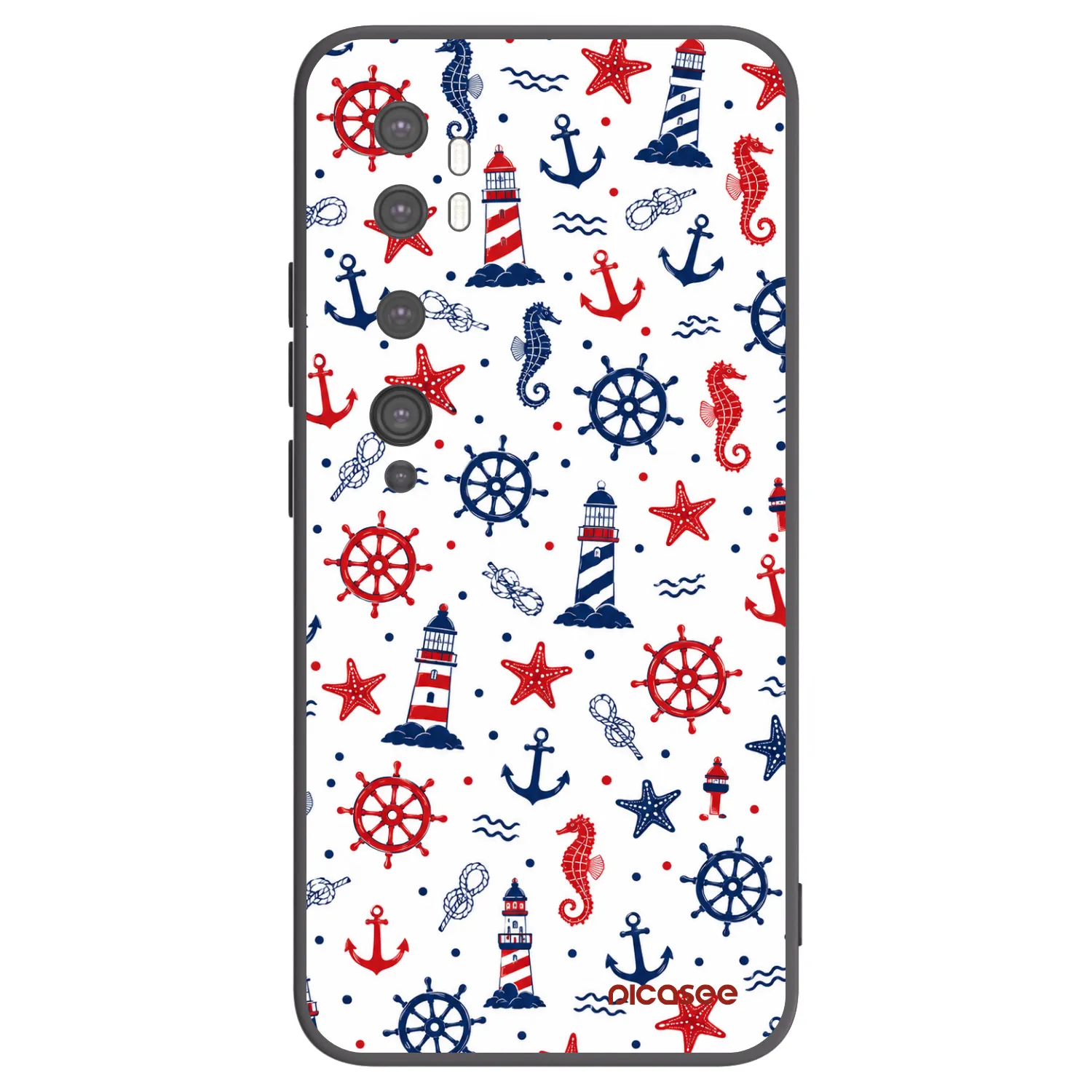 Picasee fekete szilikon tok az alábbi mobiltelefonokra Xiaomi Mi Note 10 (Pro) - Sailor Vibes