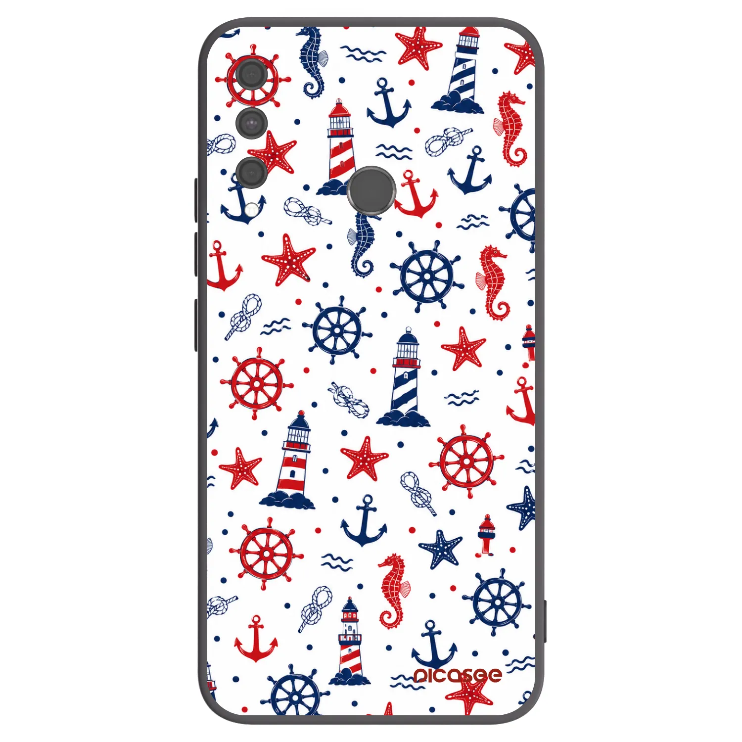 Picasee fekete szilikon tok az alábbi mobiltelefonokra Huawei P40 Lite E - Sailor Vibes