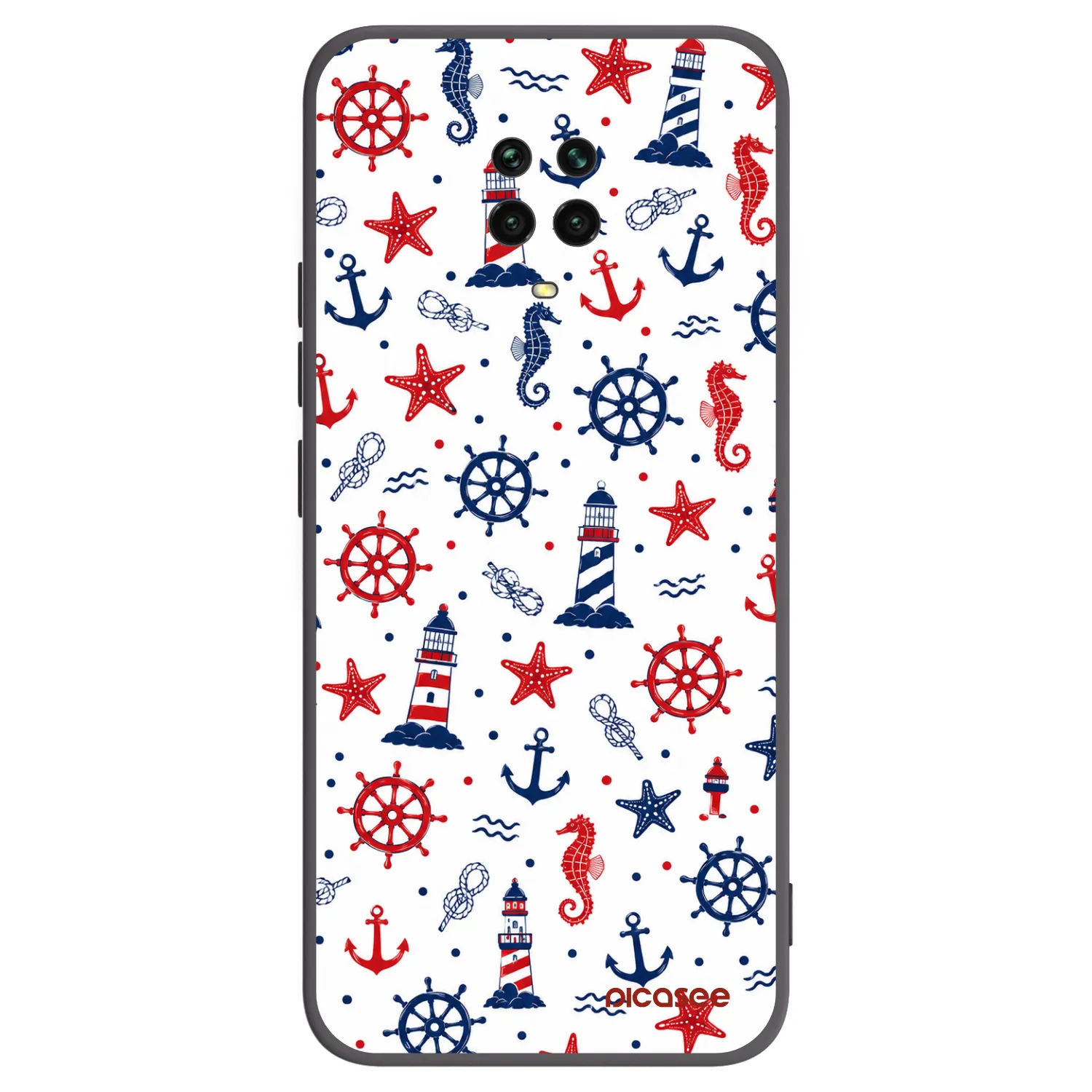 Picasee fekete szilikon tok az alábbi mobiltelefonokra Xiaomi Redmi Note 9 Pro - Sailor Vibes