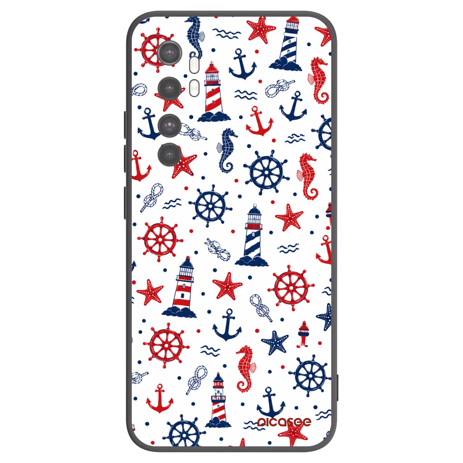 Picasee fekete szilikon tok az alábbi mobiltelefonokra Xiaomi Mi Note 10 Lite - Sailor Vibes