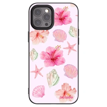 Picasee fekete szilikon tok az alábbi mobiltelefonokra Apple iPhone 12 Pro Max - Blush Lagoon