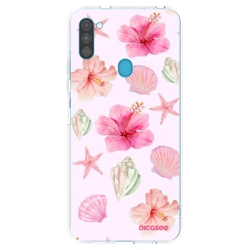 Picasee átlátszó szilikon tok az alábbi mobiltelefonokra Samsung Galaxy M11 - Blush Lagoon