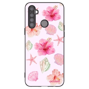Picasee fekete szilikon tok az alábbi mobiltelefonokra Realme 6i - Blush Lagoon