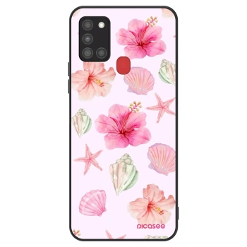 Szilikon tok erre a típusra Samsung Galaxy A21s - Blush Lagoon