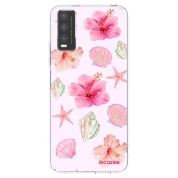 Picasee átlátszó szilikon tok az alábbi mobiltelefonokra Vivo Y20s - Blush Lagoon