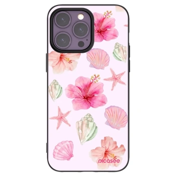 Picasee fekete szilikon tok az alábbi mobiltelefonokra Apple iPhone 14 Pro Max - Blush Lagoon